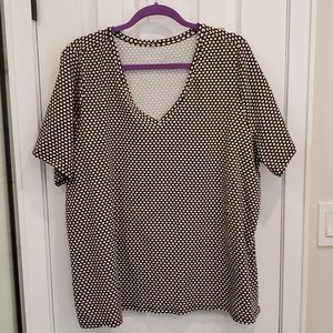 Addition Elle 3X floral top black